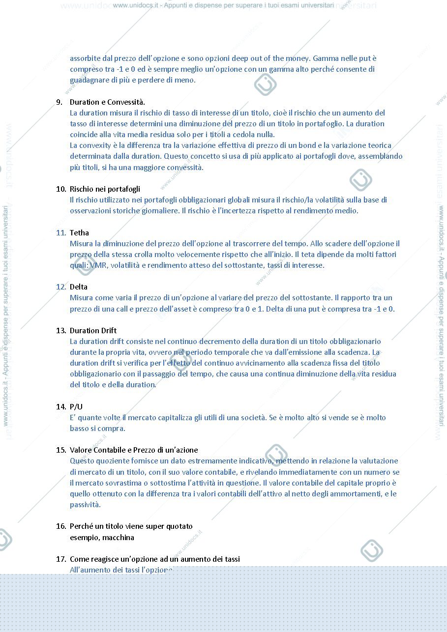 Anteprima pagina 2 — Domande Esame mercati finanziari