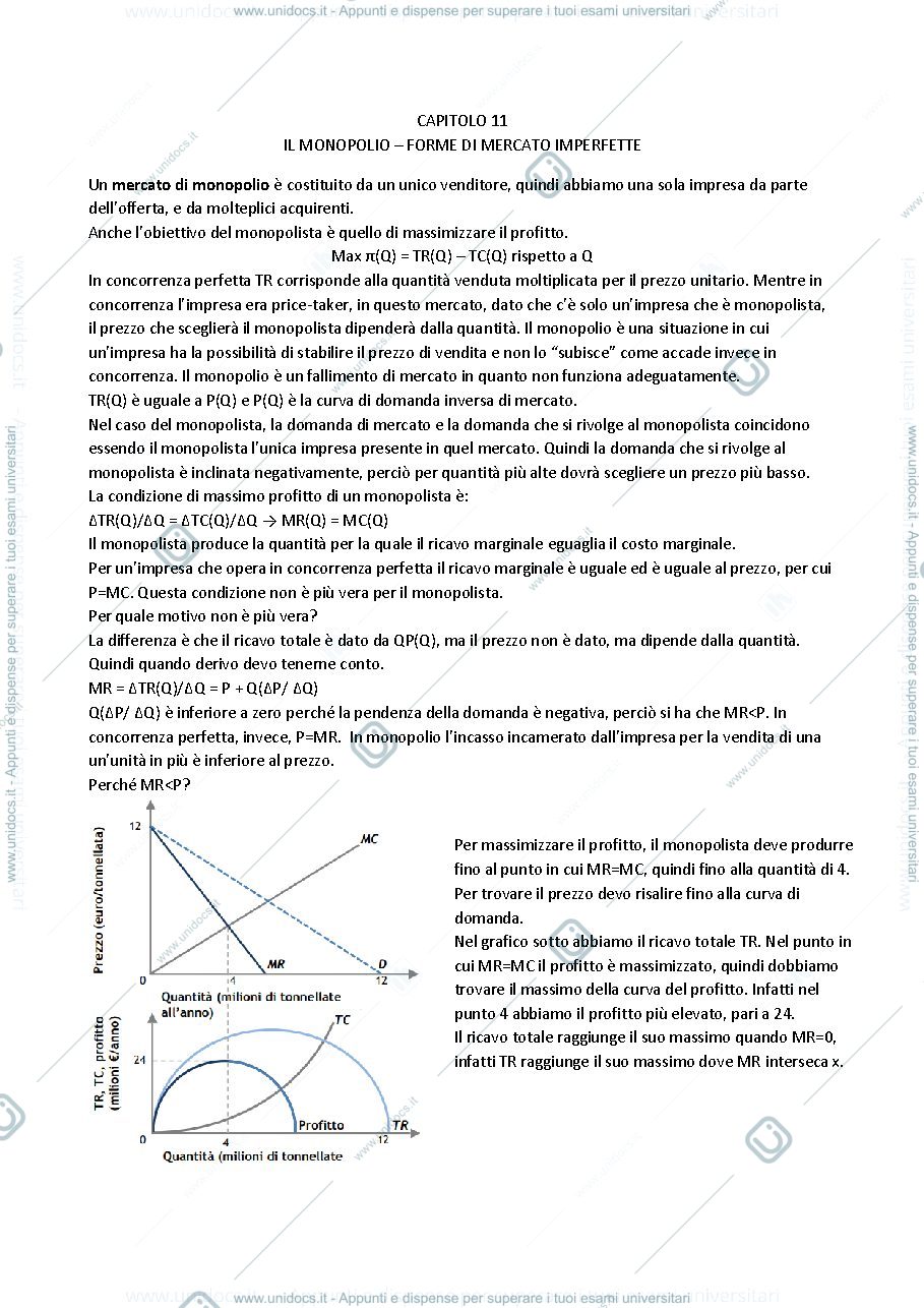 Anteprima pagina 1 — Microeconomia 2 parte 