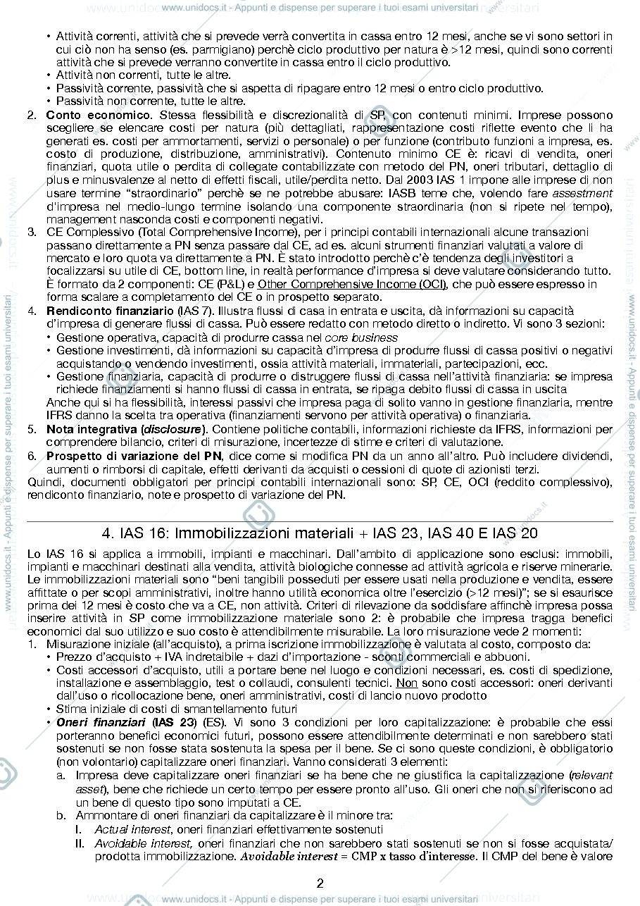 Anteprima pagina 2 — Appunti lezione Met. e Det. Quant. d'Azienda (intro agli IFRS)