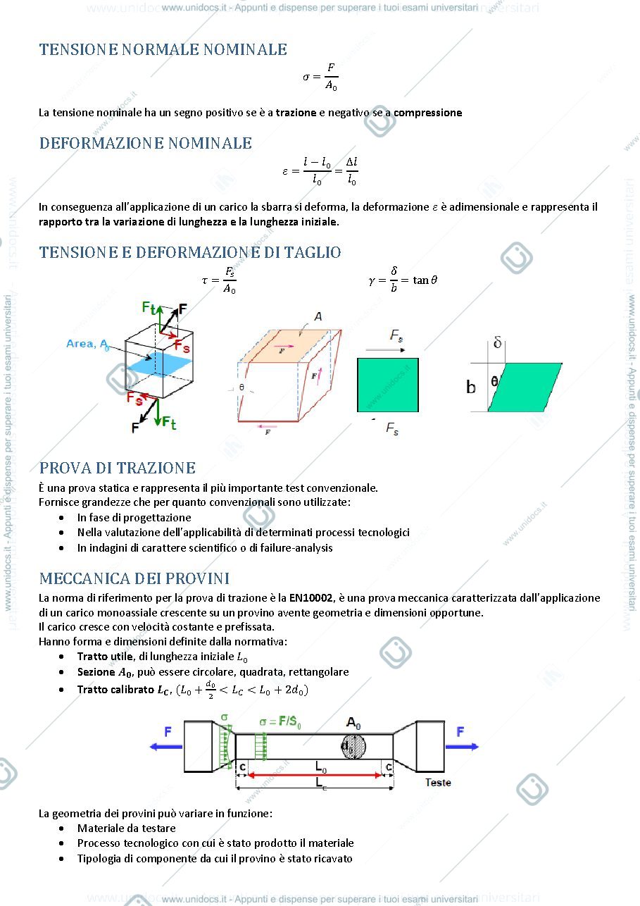 Anteprima pagina 2 — Proprieta meccanica . Prova a trazione