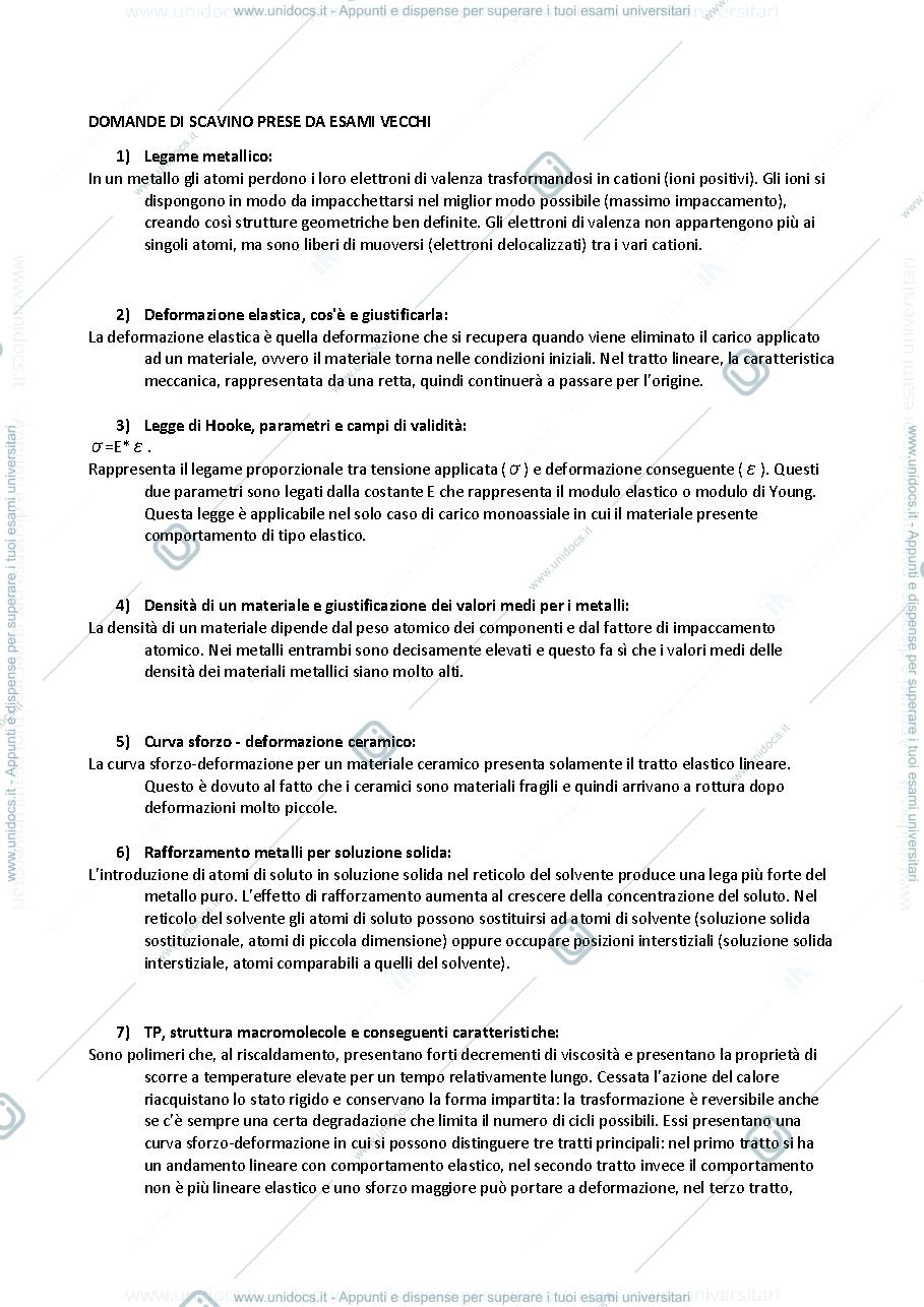Anteprima pagina 1 — Domande esame