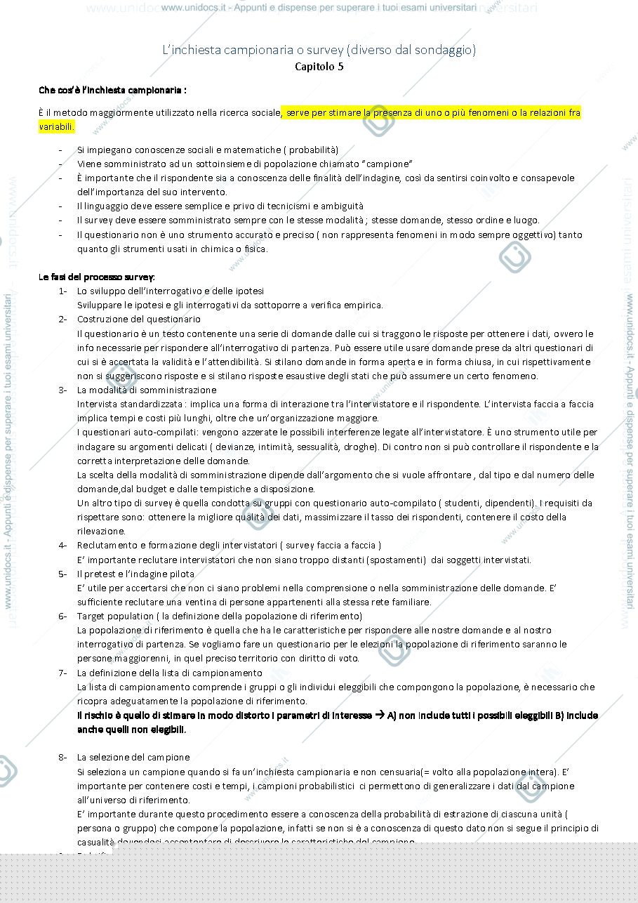 Anteprima pagina 1 — Survey 