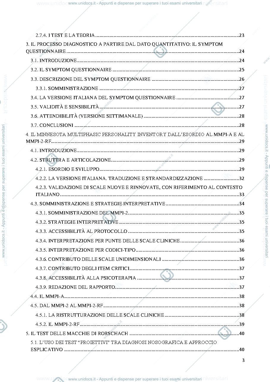 Anteprima pagina 3 — Riassunto "I Test di Personalità - Qualità e Quantità"