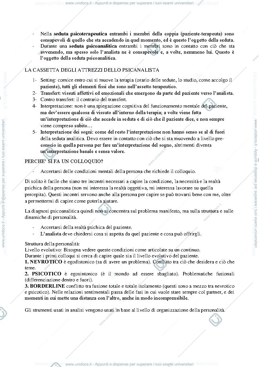 Anteprima pagina 1 — metodi della valutazione clinica (SEMINARIO SU PSICOANALISI)