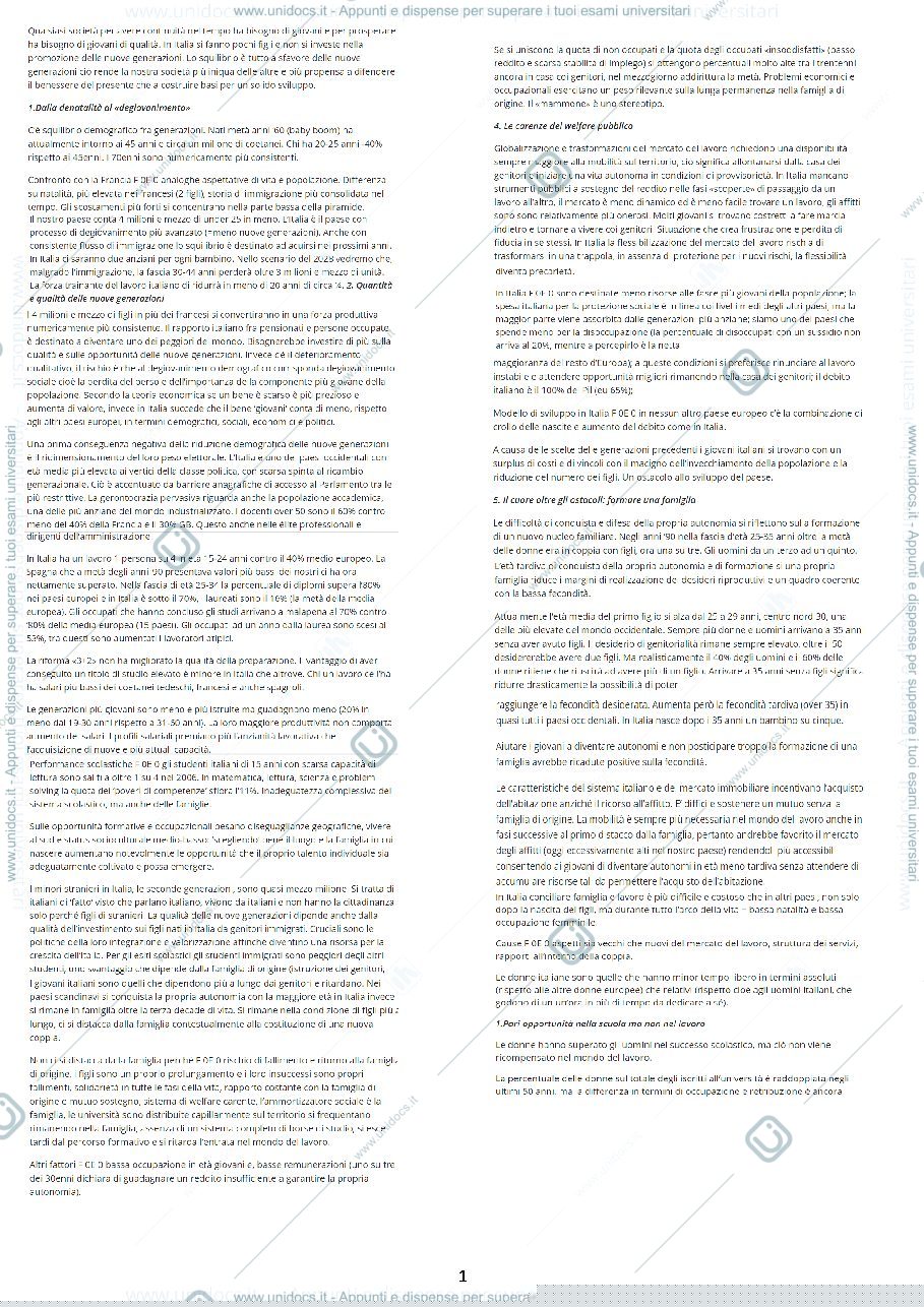 Anteprima pagina 1 — Famiglie sole. Sopravvivere con un welfare inefficiente