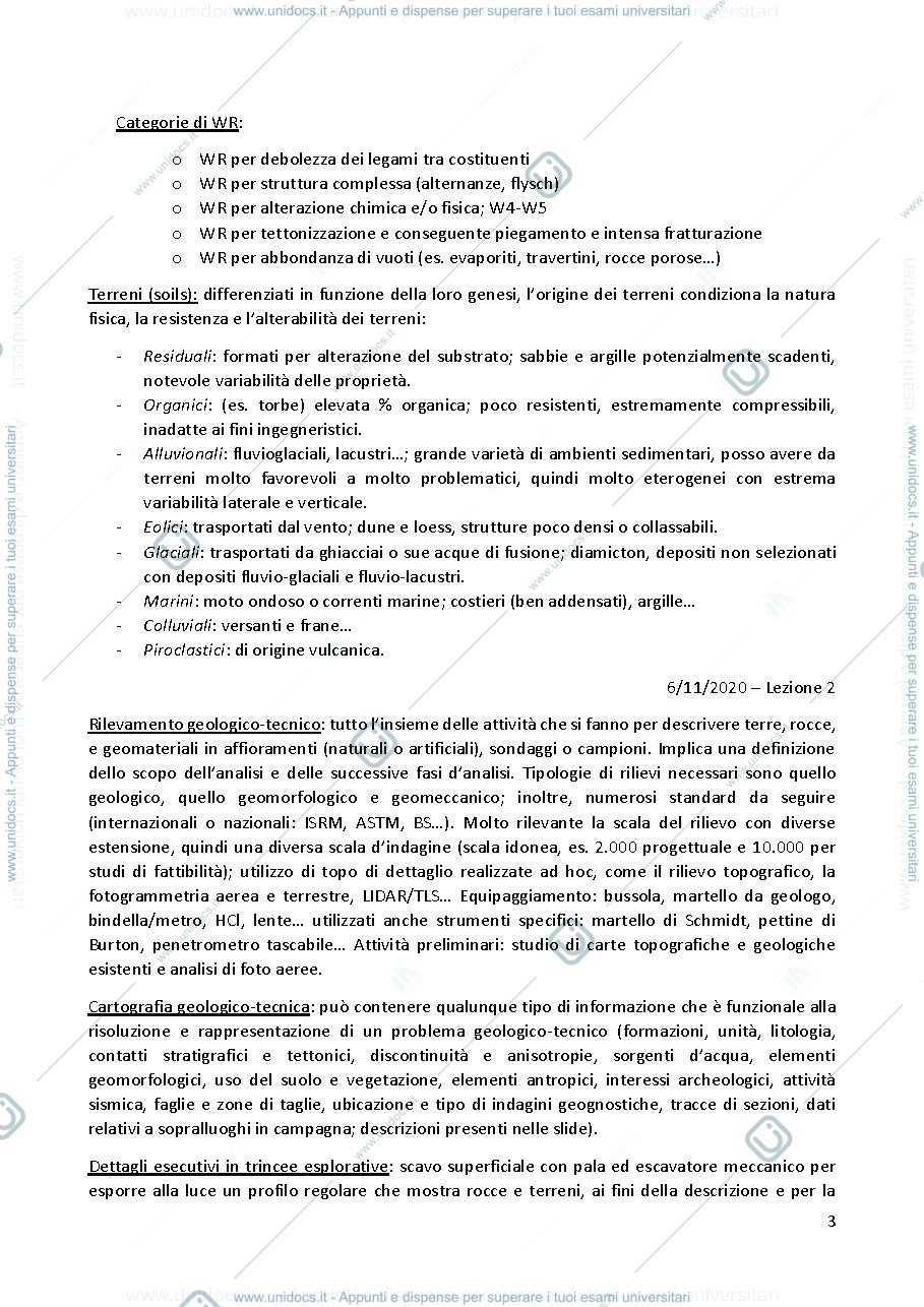 Anteprima pagina 3 — Appunti Metodi d'Indagine Geologico Tecnica 20-21