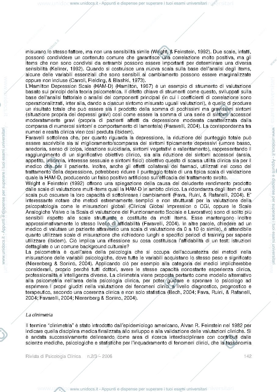 Anteprima pagina 2 — Materiale esame Metodi d'Indagine in Psicologia Clinica 