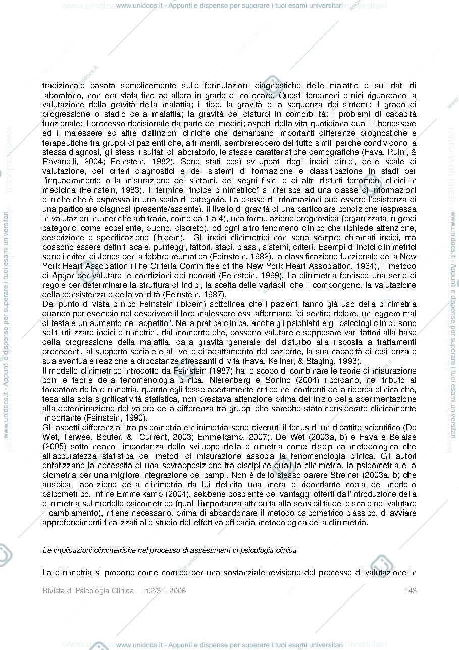 Anteprima pagina 3 — Materiale esame Metodi d'Indagine in Psicologia Clinica 