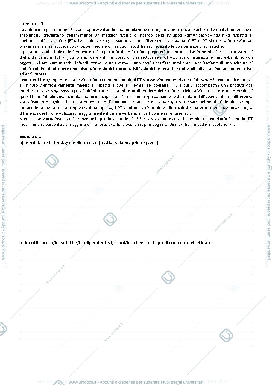 Anteprima pagina 1 — Metodi di ricerca e valutazione 