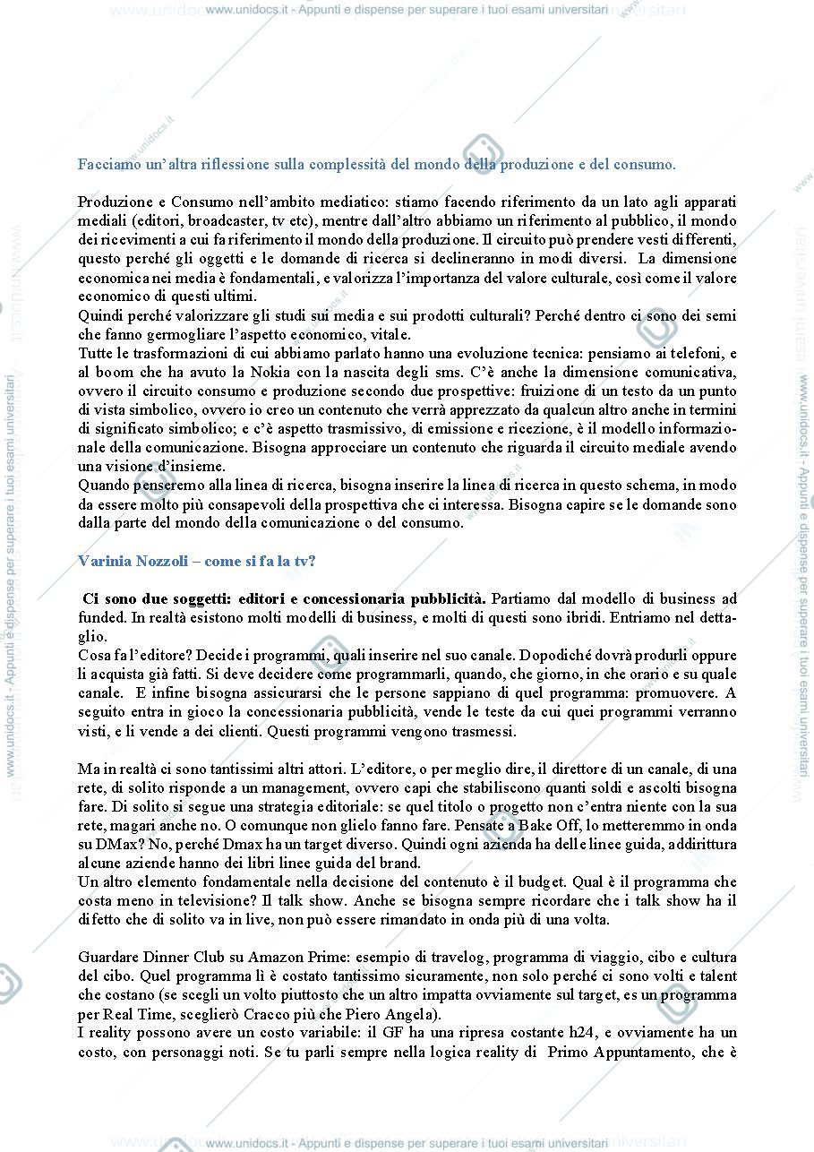 Anteprima pagina 2 — Metodi di Ricerca e Consumi Mediali I Semestre