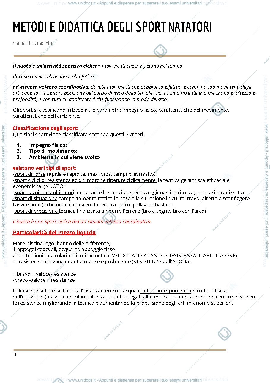 Anteprima pagina 1 — Nuoto