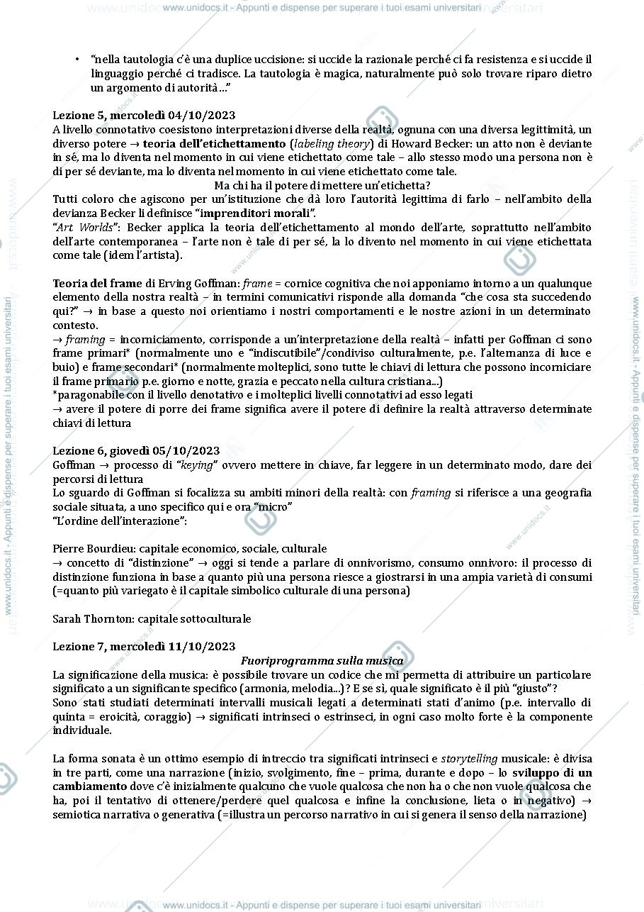 Anteprima pagina 3 — Appunti di Metodi e Tecniche della Comunicazione