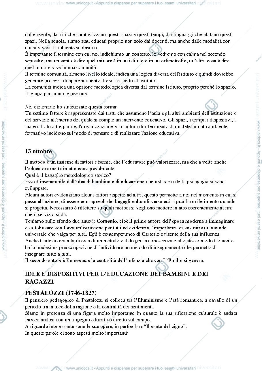 Anteprima pagina 4 — Metodi e tecniche dell'intervento educativo con i minori 1 semestre