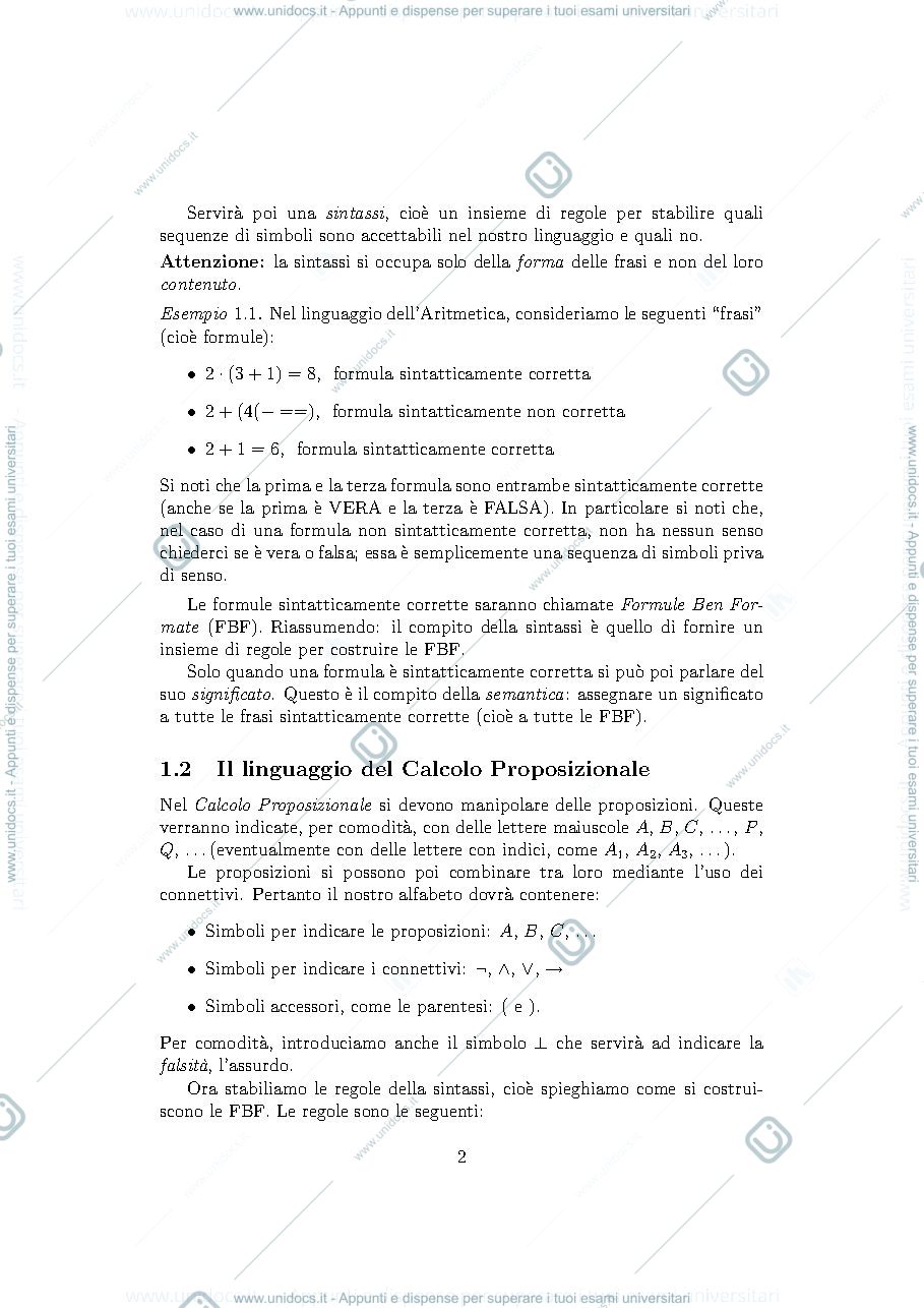 Anteprima pagina 2 — Riassunto METODI MATEMATICI PER L'INFORMATICA 