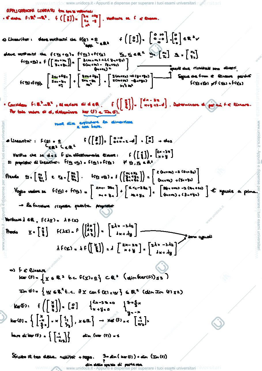 Anteprima pagina 1 — Algebra lineare 