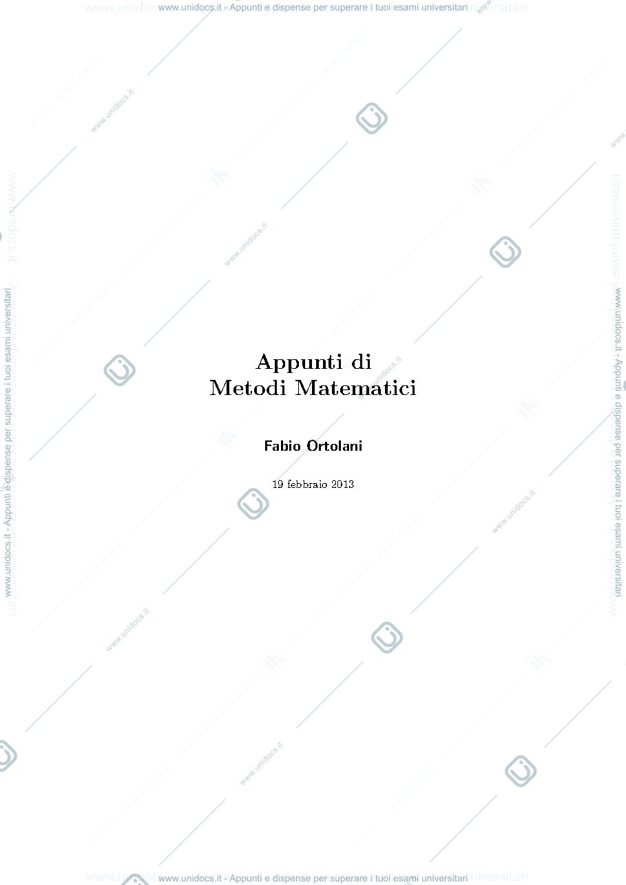 Anteprima pagina 1 — Dispense complete altro prof