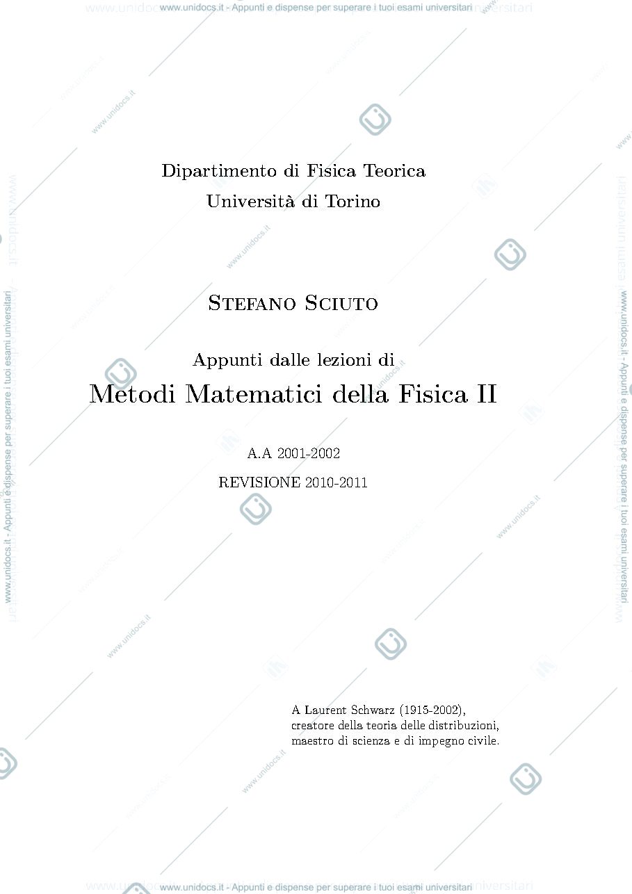 Anteprima pagina 1 — Dispense di un professore 