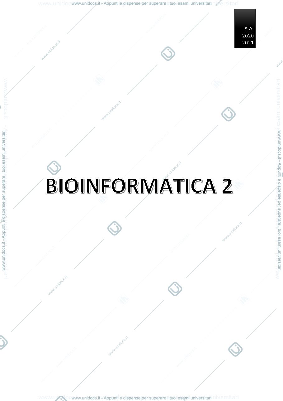 Anteprima pagina 1 — Bioinformatica