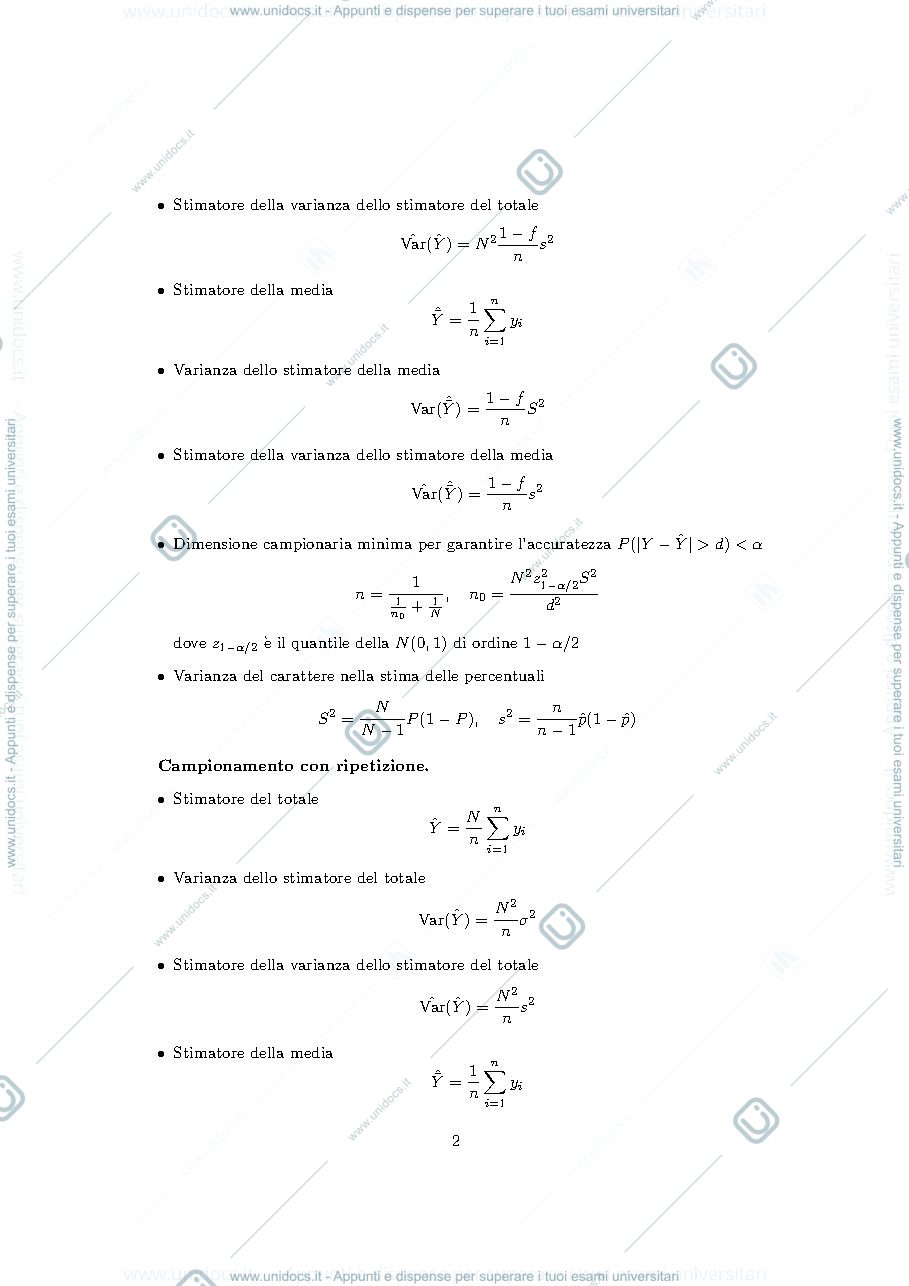 Anteprima pagina 2 — Formulario Metodi per Le Indagini Campionarie 