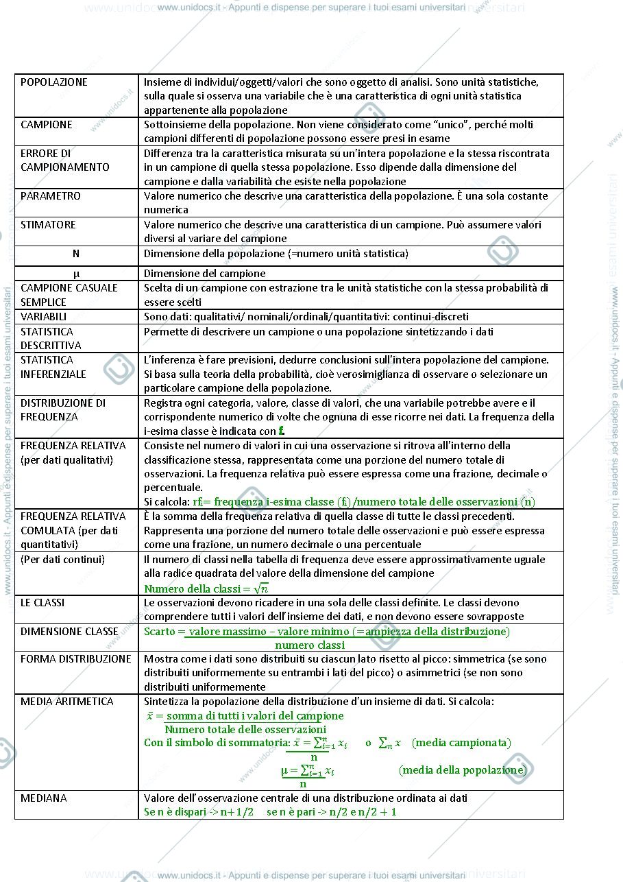 Anteprima pagina 1 — formulario statistica