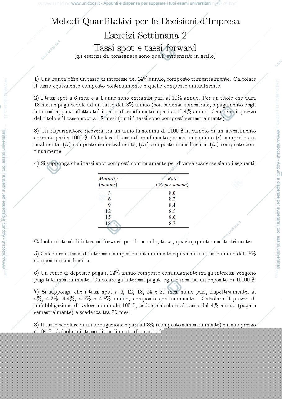 Anteprima pagina 1 — Esercizi