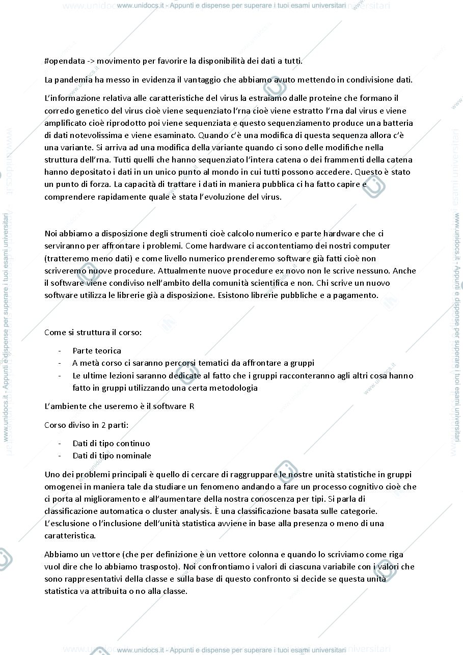 Anteprima pagina 2 — Metodi Statistici per dati complessi