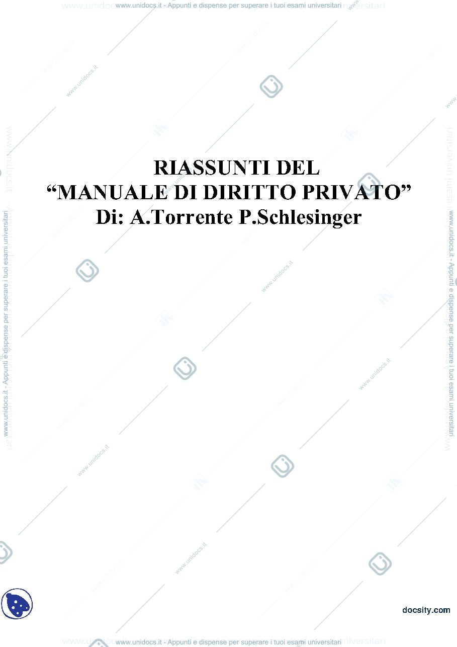 Anteprima pagina 1 — Compendio di diritto privato