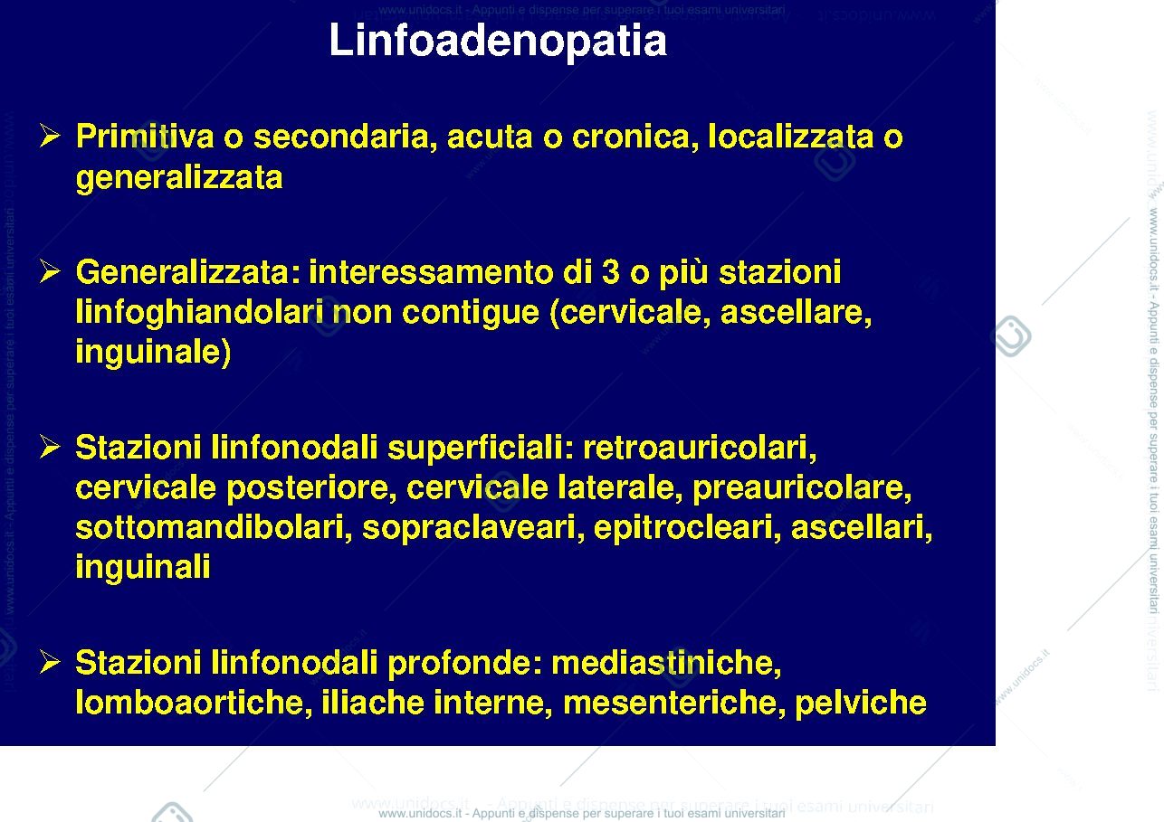 Anteprima pagina 1 — Linfoadenopatia