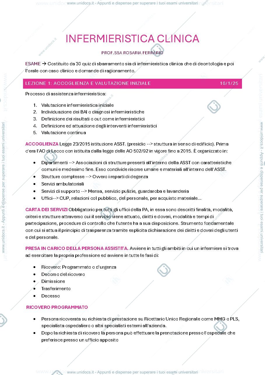 Anteprima pagina 1 — Metodologia clinica - Ferrario