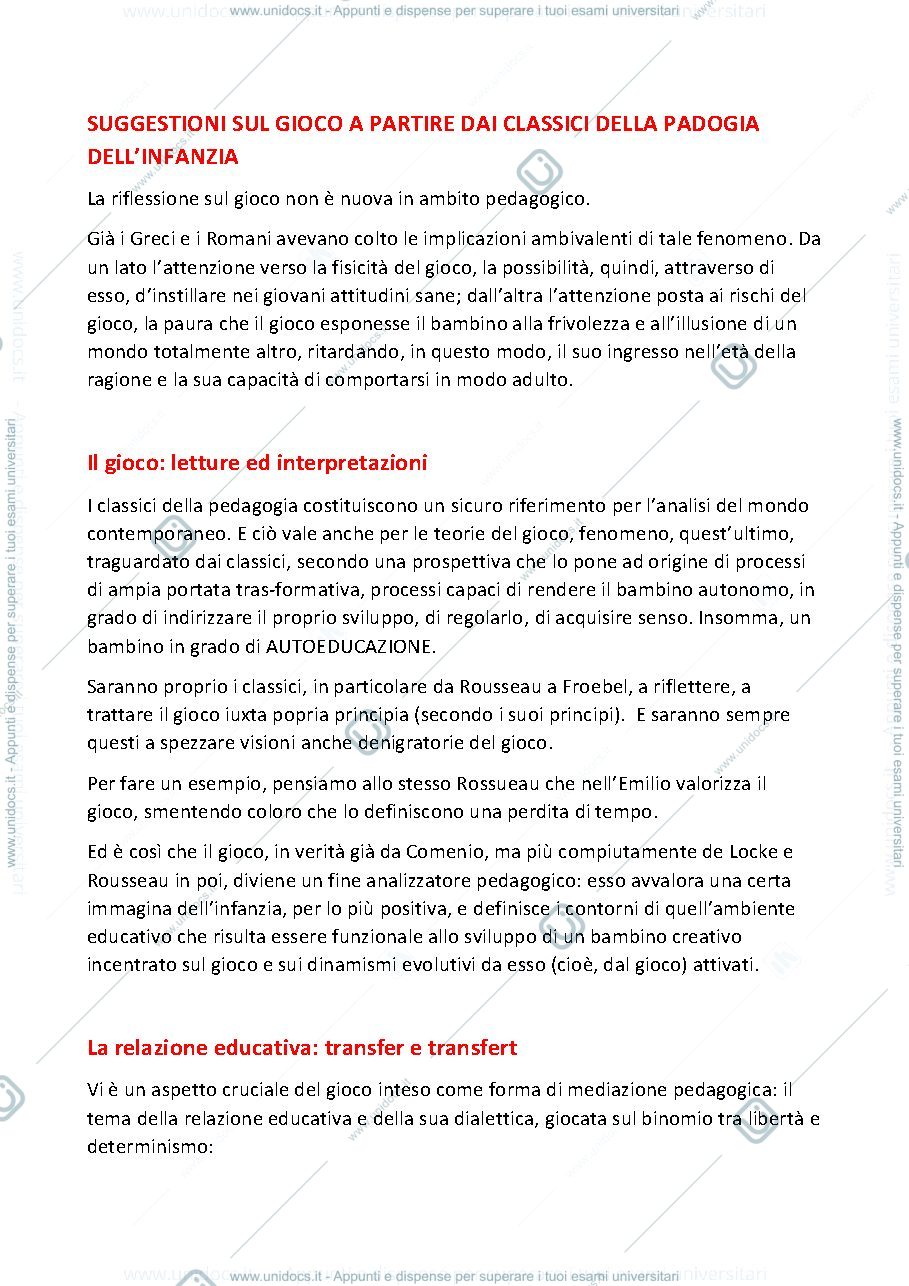 Anteprima pagina 3 — Gioco e infanzia