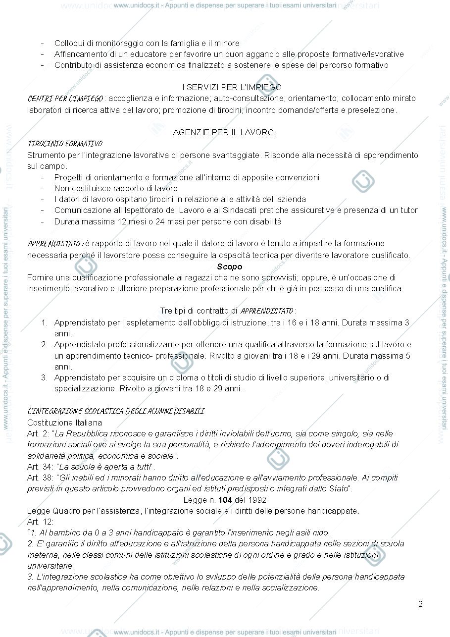 Anteprima pagina 2 — Appunti metodologia del servizio sociale, primo semestre