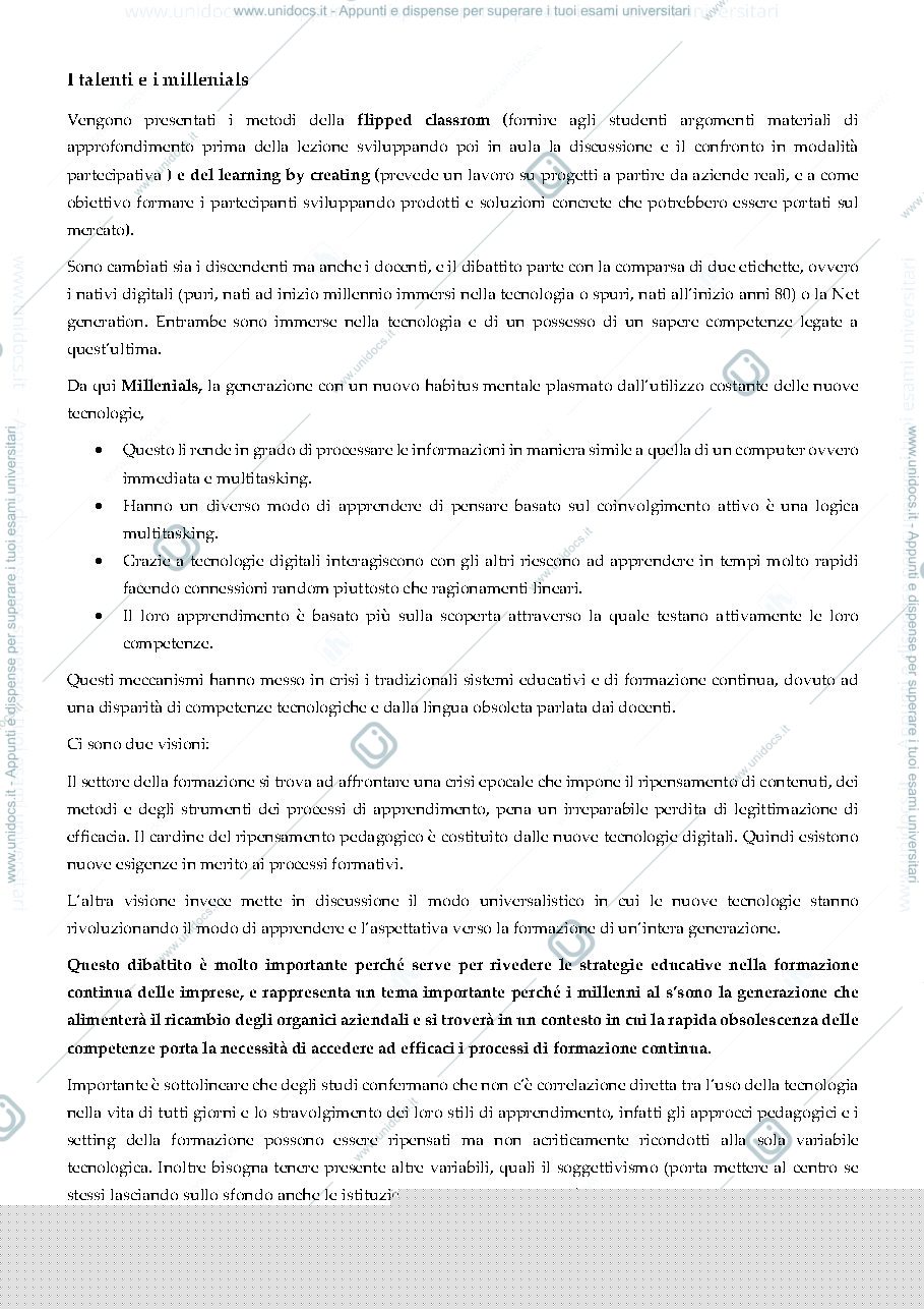 Anteprima pagina 1 — I talenti e i millennials