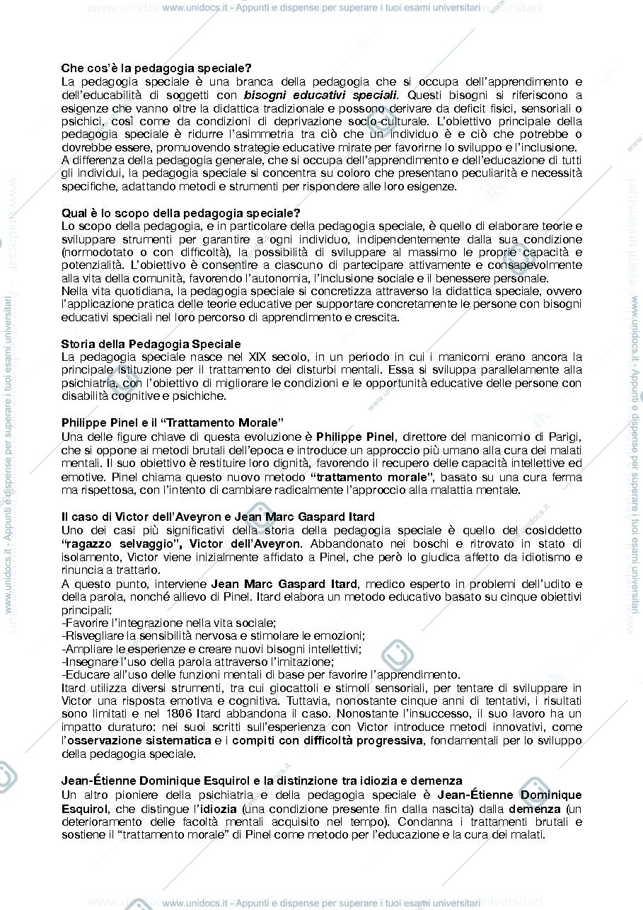 Anteprima pagina 1 — Pedagogia e didattica speciale