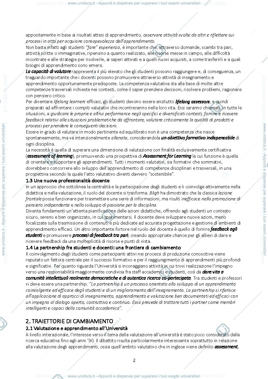 Anteprima pagina 2 — Valutazione sostenibile e feedback nei contesti universitari