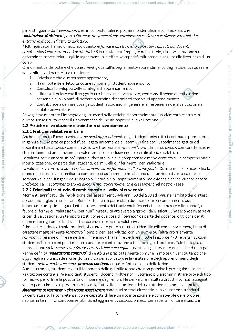 Anteprima pagina 3 — Valutazione sostenibile e feedback nei contesti universitari
