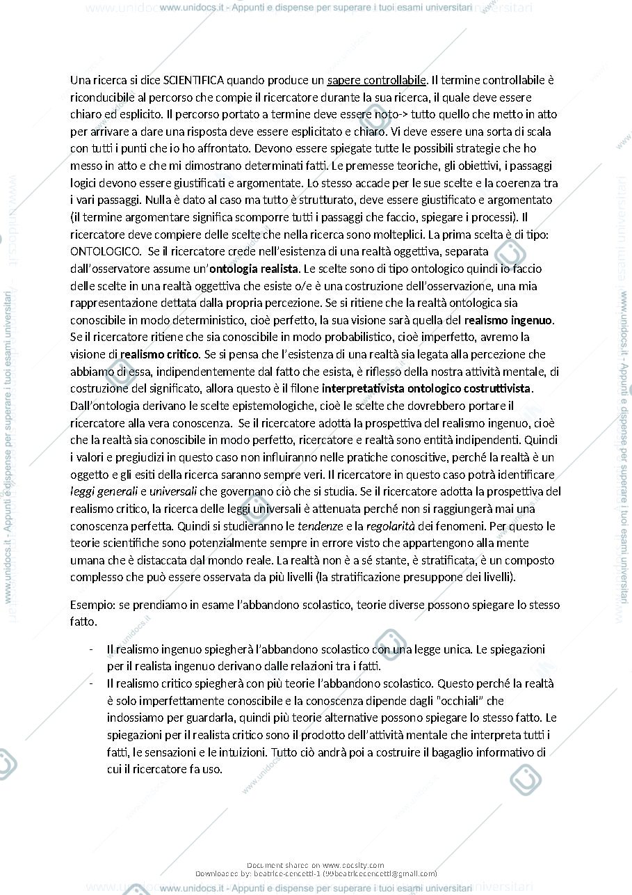 Anteprima pagina 4 — Metodologia della Ricerca Educativa