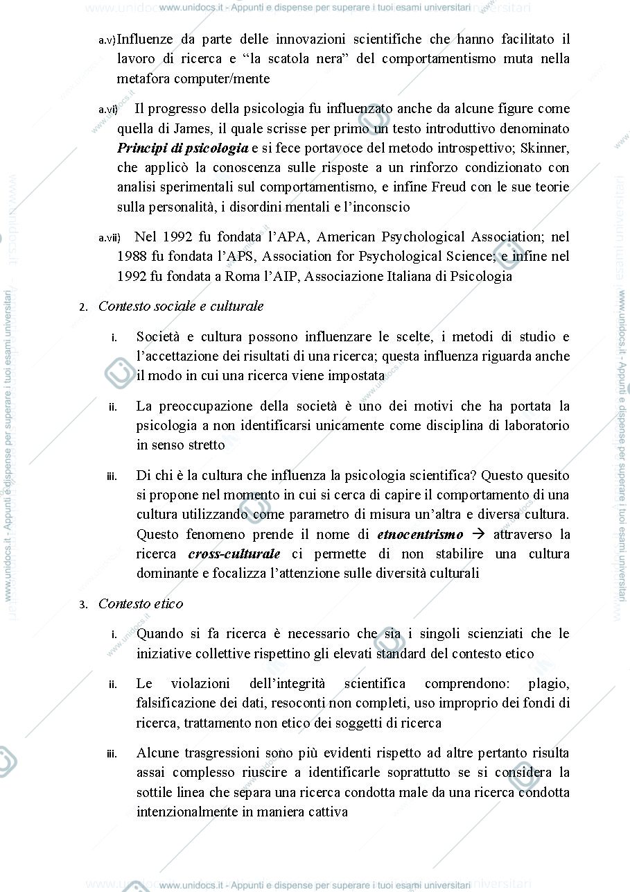 Anteprima pagina 2 — Metodologia della ricerca in psicologia