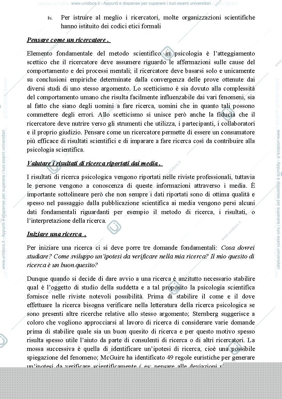 Anteprima pagina 3 — Metodologia della ricerca in psicologia