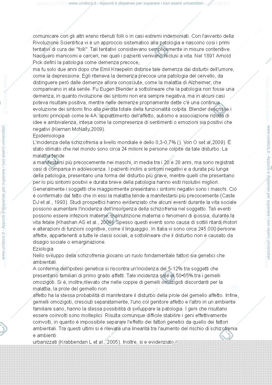 Anteprima pagina 2 — La schizofrenia