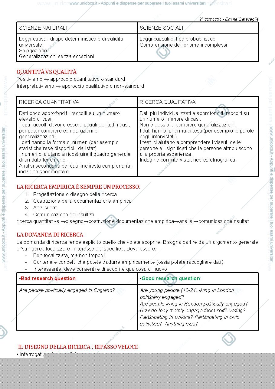 Anteprima pagina 2 — Appunti su ricerca sociale 