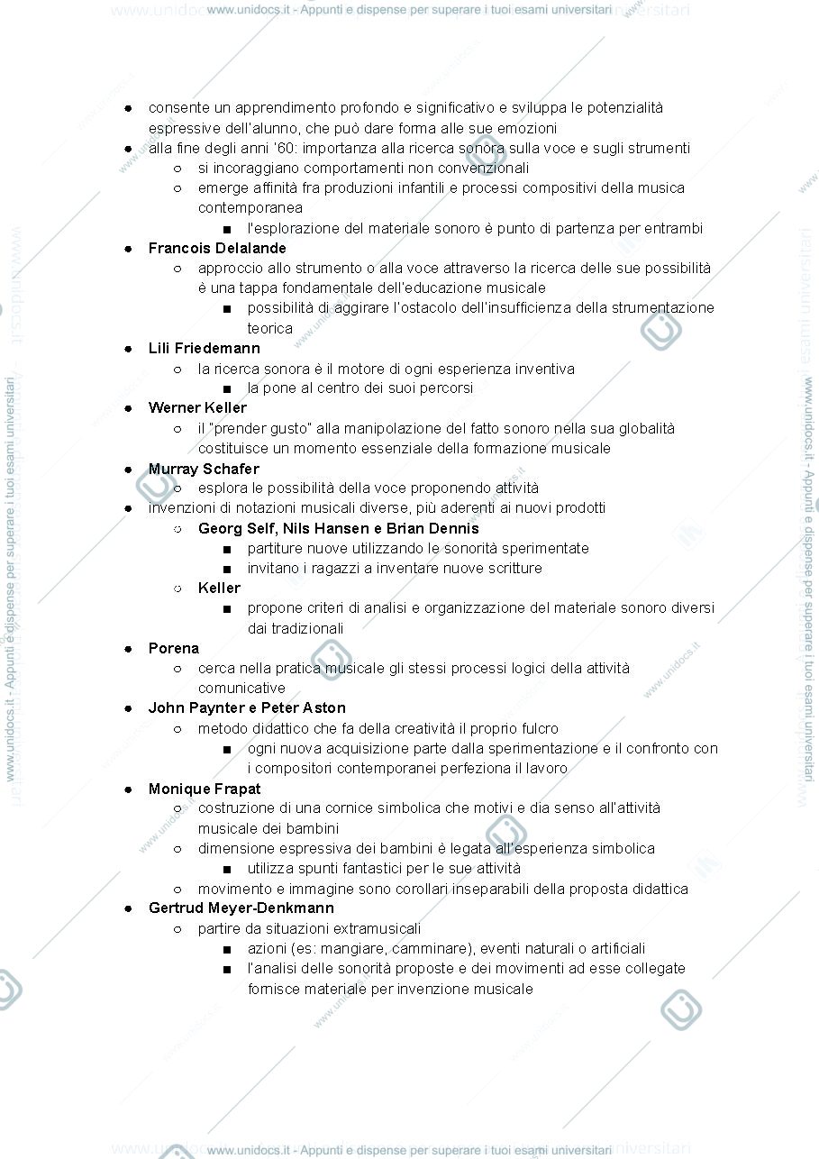 Anteprima pagina 2 — riassunto tendenze recenti nella didattica della musica - R. Deriu