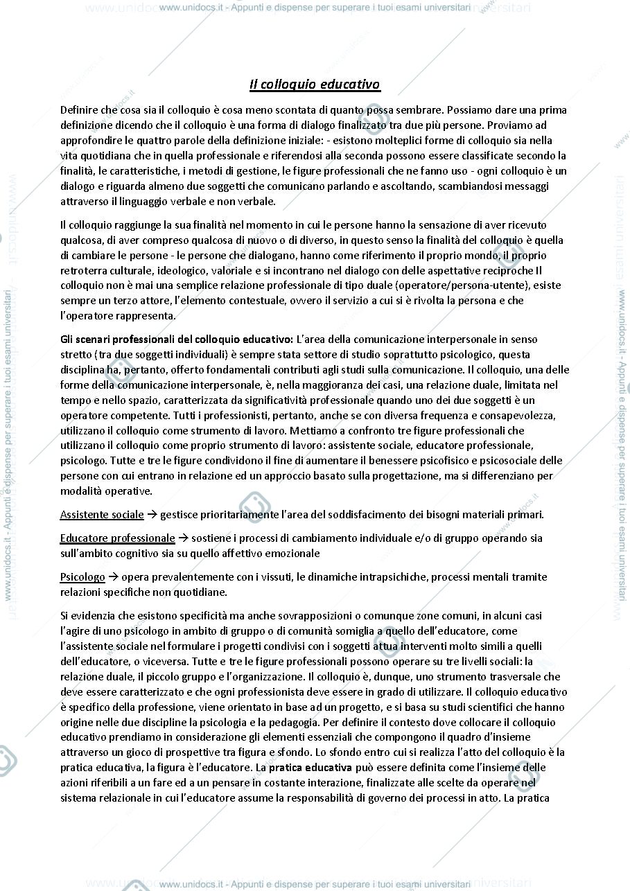 Anteprima pagina 1 — il colloquio