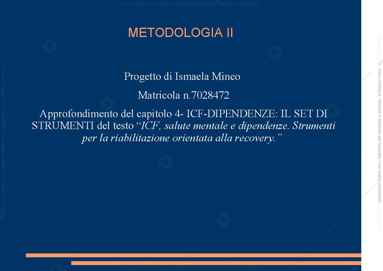Anteprima pagina 1 — Approfondimento ICF dipendenze 