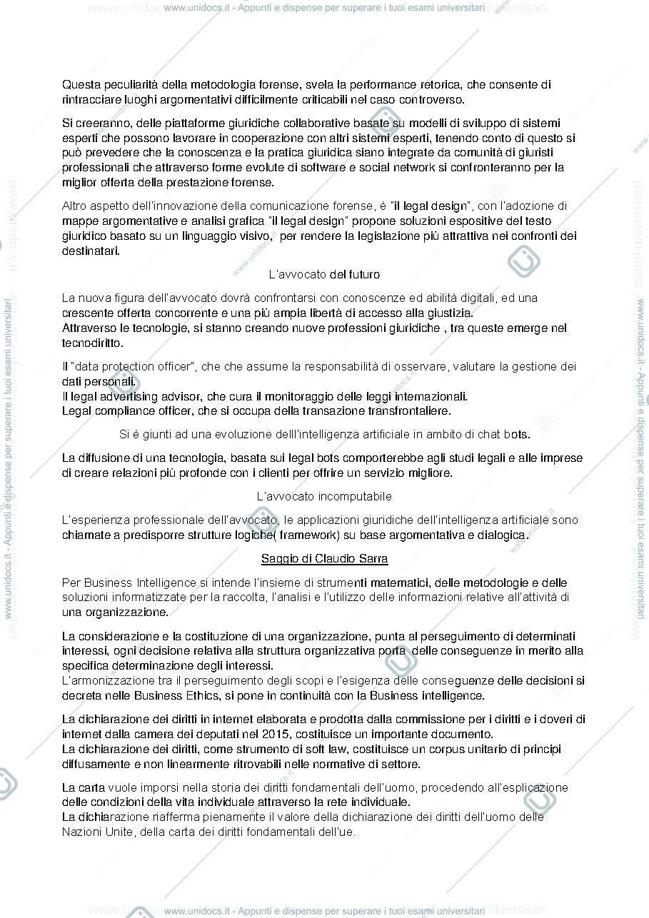 Anteprima pagina 3 — METODOLOGIA INFORMATICA E GIURIDICA