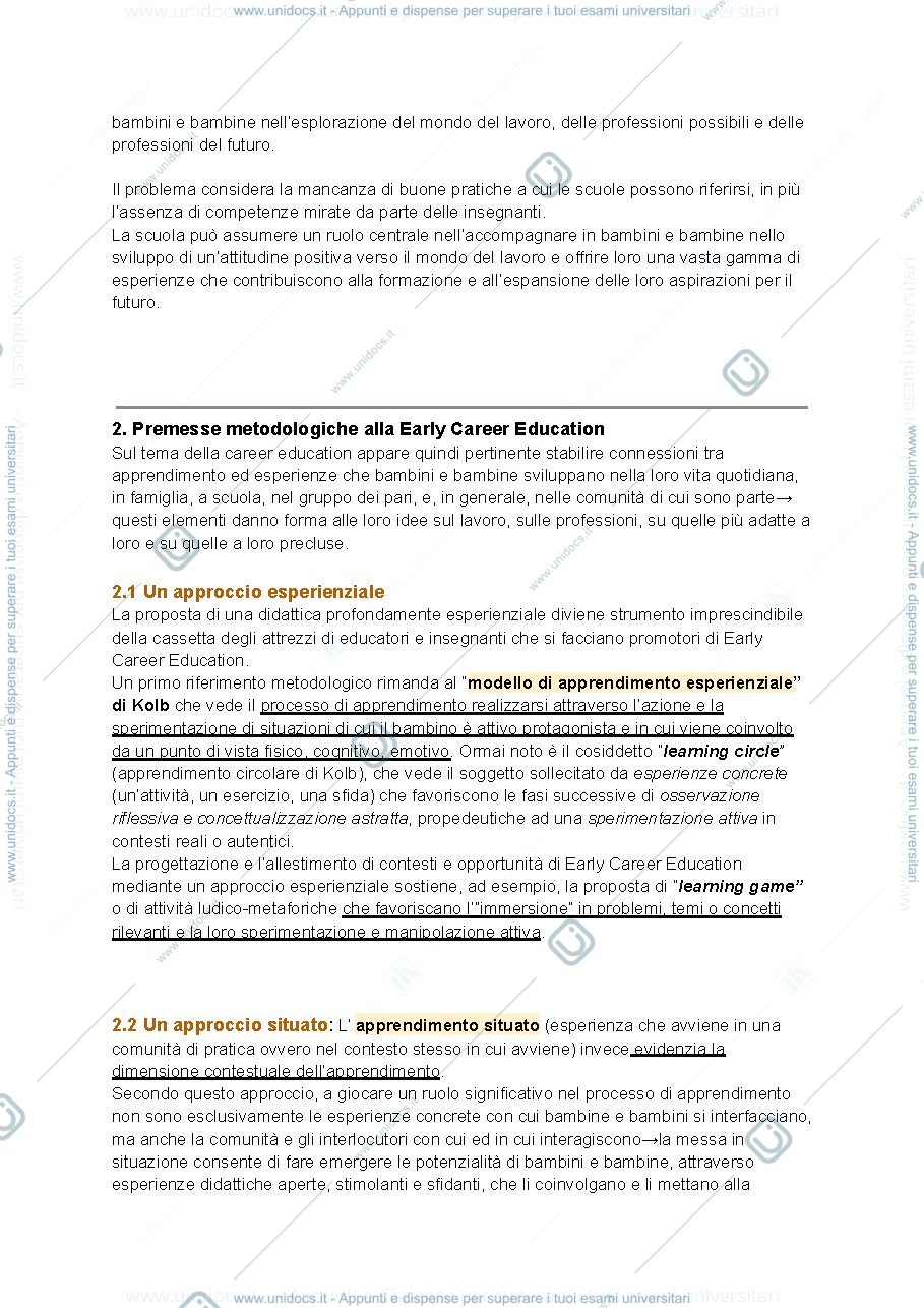 Anteprima pagina 2 — Early Career Education. Strategie e prospettive di orientamento