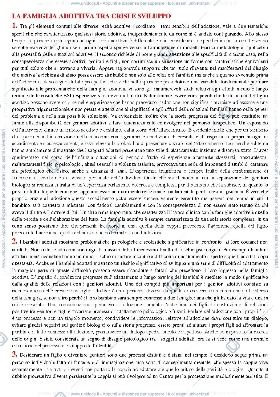 Anteprima pagina 1 —  La famiglia adottiva tra crisi e sviluppo