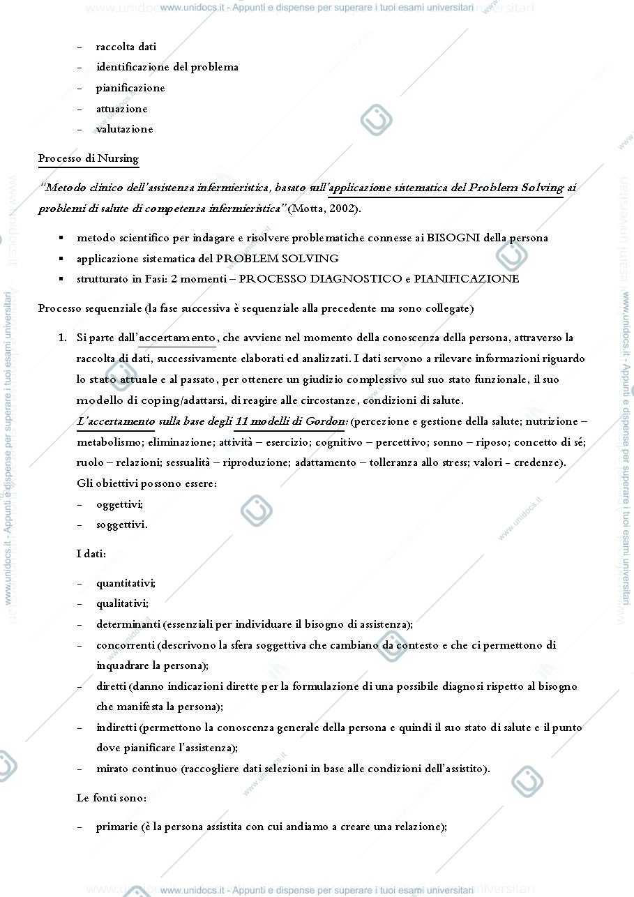 Anteprima pagina 2 — Metodologia infermieristica