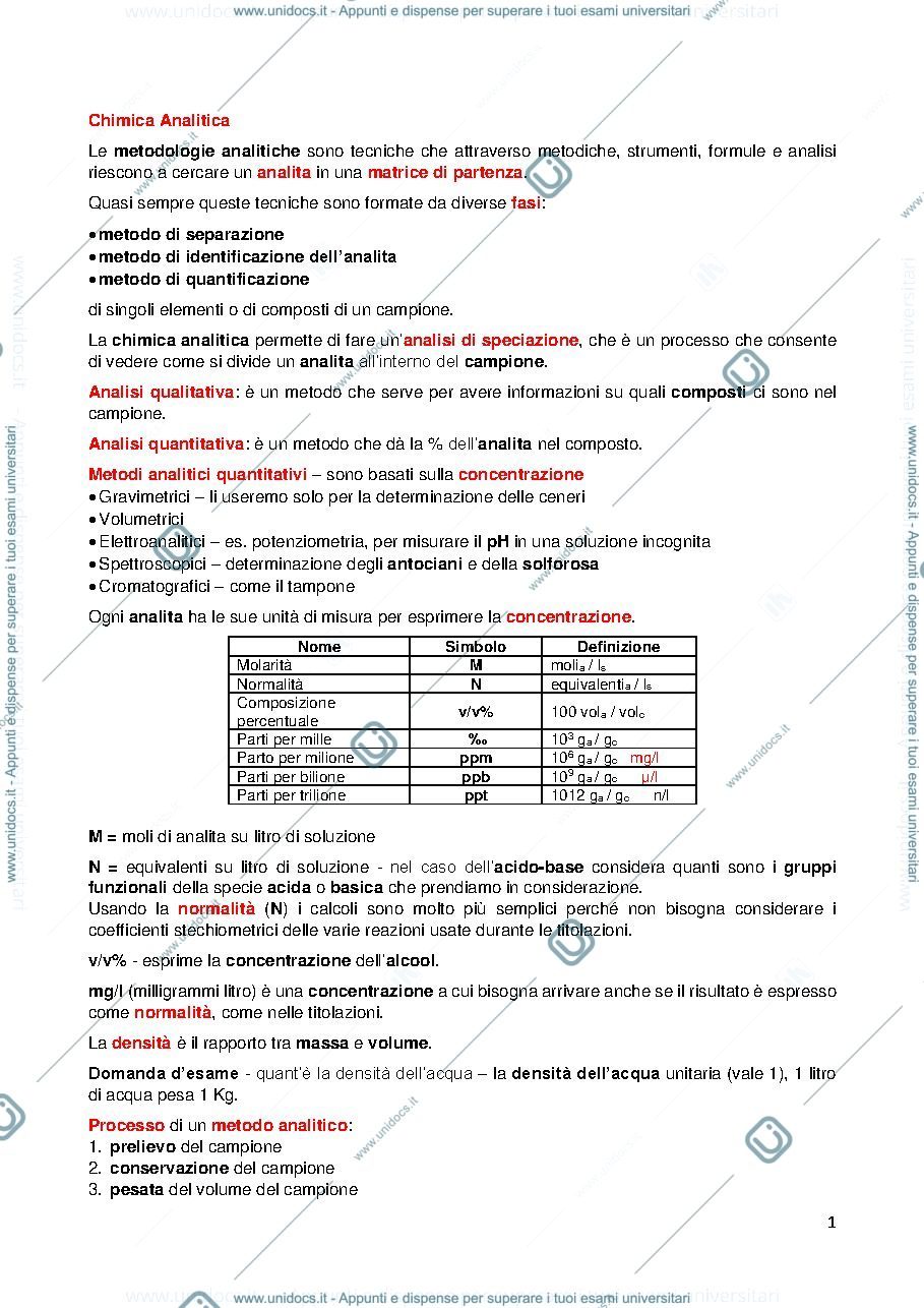 Anteprima pagina 1 — Metodologie analitiche in enologia