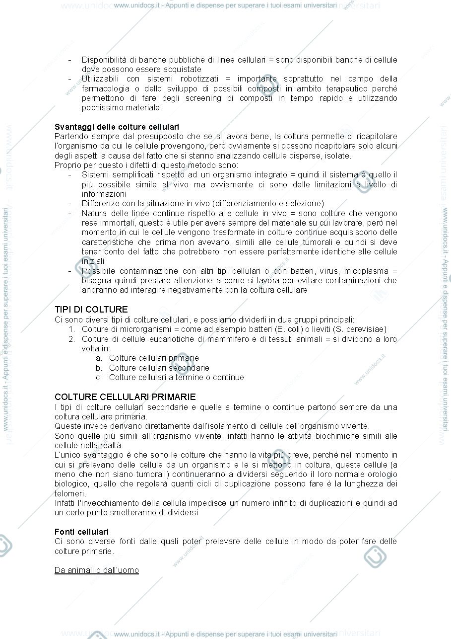 Anteprima pagina 3 — METODOLOGIE CELLULARI
