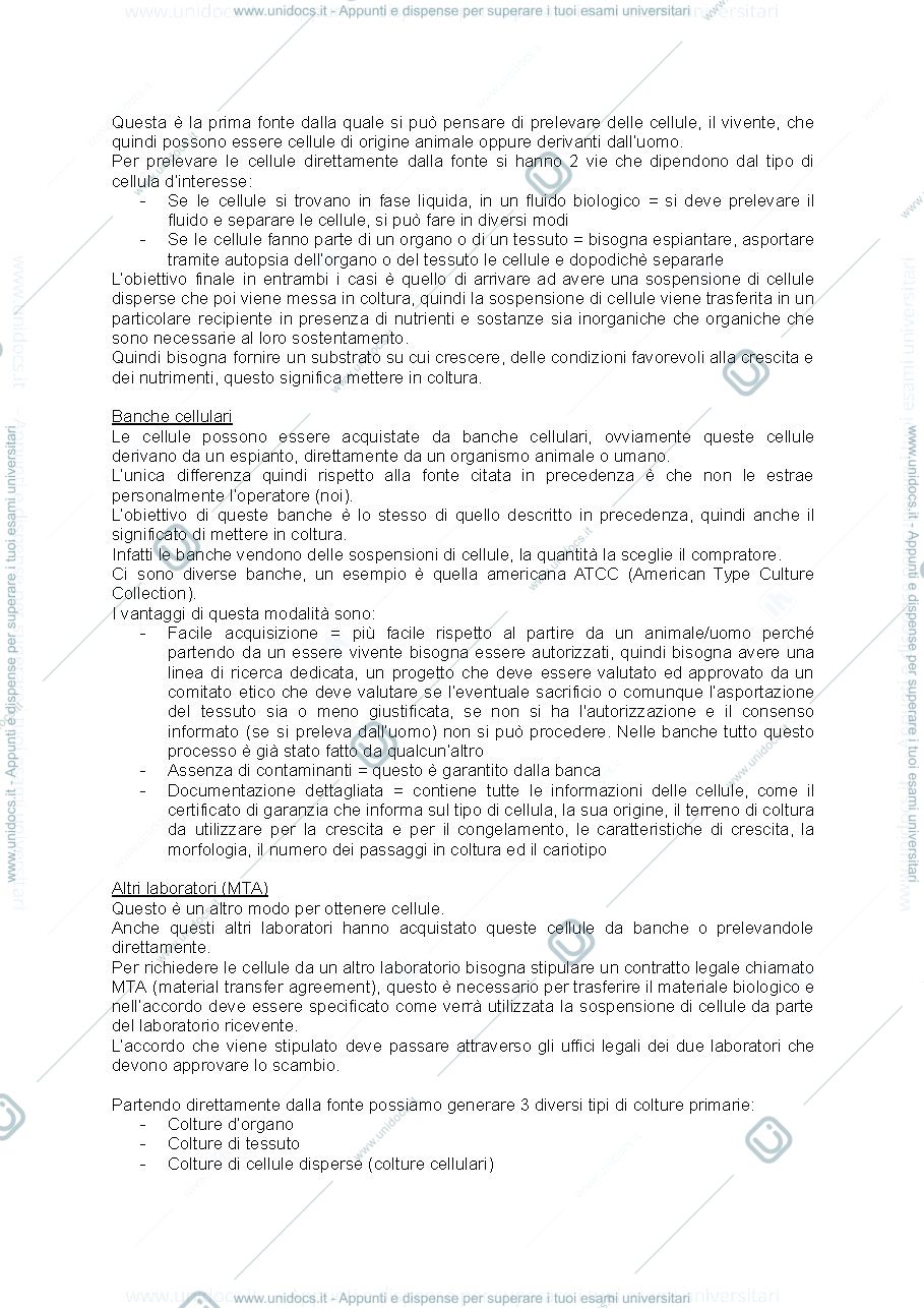 Anteprima pagina 4 — METODOLOGIE CELLULARI